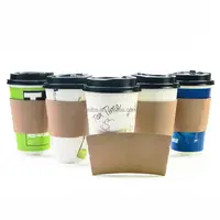 12 Oz Herbruikbare Arabica Cawa Bruin Hot Koffie Recycle Takeaway Paper Cups Met Deksels Wegwerp