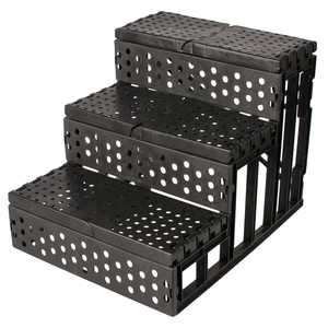 Groothandel Fabrikant Stabiele Kunststof Meerkleurige Pluche Draagtas Opvouwbare Hondentrap Huisdiertrap - Product Image 2