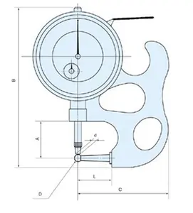 Dial pipe wall thickness gauge