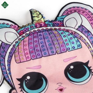 Cartoon Girls Dolls <strong>Reversible</strong> <strong>Custom</strong> <strong>Sequin</strong> 3D <strong>Sequin</strong> Embroidery Patch - Product Image 4