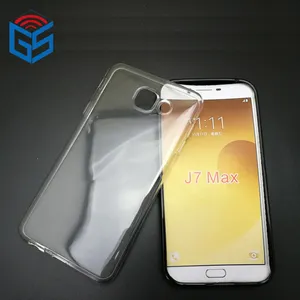 Capa de cristal transparente macia para samsung, capa tpu para galaxy j7 max g615f