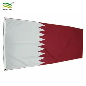 Screen Printing 90x228mm Polyester Qatar National Flag
