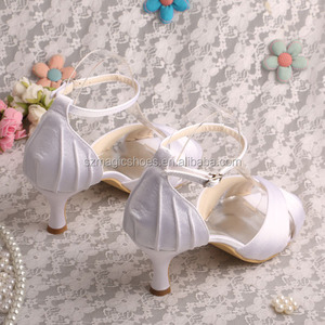 <span class=keywords><strong>Sandali</strong></span> bianchi Peep Toe scarpe <span class=keywords><strong>tacco</strong></span> <span class=keywords><strong>medio</strong></span> - Product Image 6