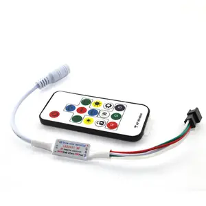 Mini télécommande RF LED SP103E, 5V/12V DC, 14 clés, sans fil, pour bande lumineuse, couleur, WS2812/WS2811