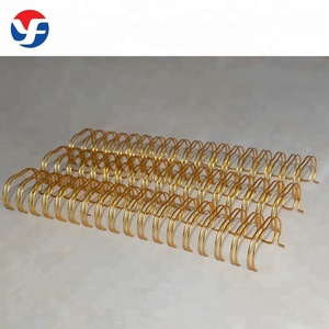 Rose Gold Color Double Wire O <strong>Loop</strong> Fence Metal Spiral Binding Ring - Product Image 1