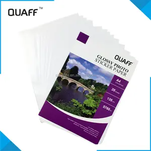 QUAFF parlak fotoğraf etiket kağıdı A4