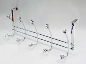 <b>Over</b> <b>Door</b> 8-Hanger Metal Cloth <b>Hook</b> Chrome Finish 20x9x37.2cm - Product Image 6