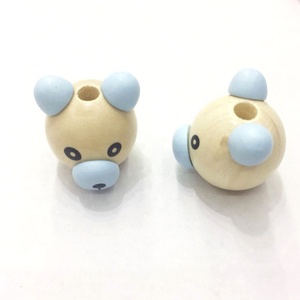 Offre Spéciale nouveau style rond ours en peluche Perles animal ours Forme perles de Bois
