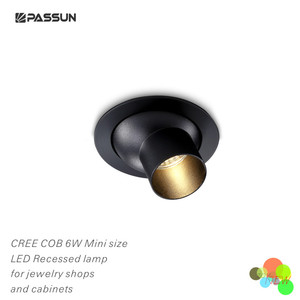Plafonnier led <span class=keywords><strong>noir</strong></span> anodisé en aluminium avec trois têtes réglables, nouveau modèle, 9w - Product Image 2