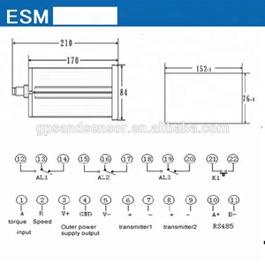 ESM döner tork sensörü, yüksek kaliteli rotasyonel hız sensörü, kuvvet tork sensörü ve dönüştürücü 10-100000Nm - Product Image 6