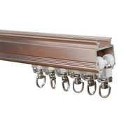 Tringle de rideau Flexible en aluminium, Double piste, vente en gros, ligne incurvée réglable, test QC 100%