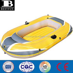 Bateau pneumatique en PVC durable pour 2 personnes, pliable et portable, pour sports nautiques, pêche en rivière, piscine, lac, extérieur - Product Image 3