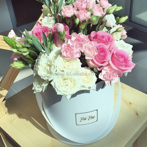 Wholesale white round box for flowers