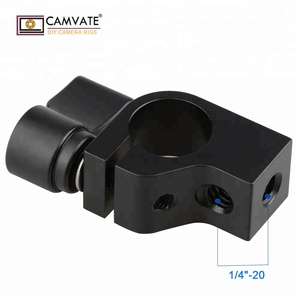 CAMVATE 1/4 "chủ đề Núi Rail Khối Rod Kẹp Rig 15 mét Rod DSLR Rig Hỗ Trợ Hệ Thống Đường Sắt Follow Ma Thuật Arm Monitor Rig - Product Image 2