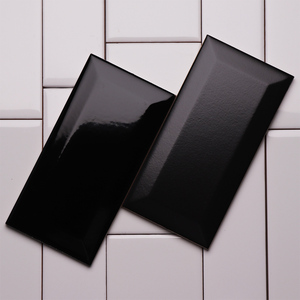 Piastrella in Ceramica Nera 75x150mm per Decorazione <span class=keywords><strong>Pareti</strong></span> di <span class=keywords><strong>Bagno</strong></span>/<span class=keywords><strong>Bagno</strong></span> Pubblico/Cucina - Product Image 3