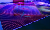 Piste de danse interactive à LED, 64 pixels, tuiles RGB pour discothèque, mariage, 1 m²/4 tuiles, ensemble DMX512