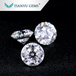 Gros perdre moissanite steine diamant fourrure con blanc pour toujours rond brillant coupe 4.5mm moissanite testeur - Product Image 2