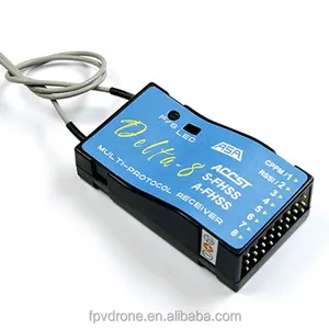 Original FrSky Delta-8 2.4G ACCST FHSS/A FHSS 8CH Receiver Compatible with Futaba Hitec