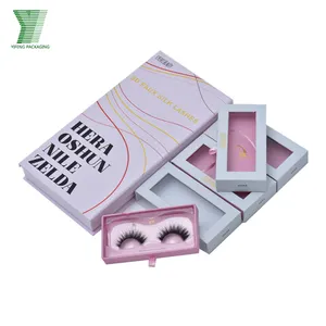 100% siberian mink lashes private label false eyelash book shape paper box/3D Real Mink Fur EyeLashes box