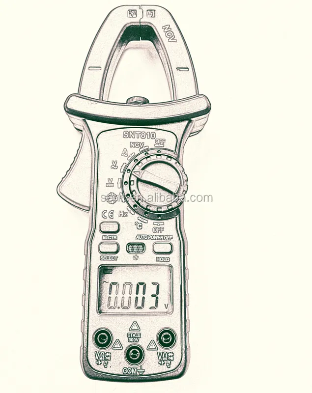 Pinza Digital SNT810 de corriente alterna con prueba de capacitancia de temperatura de frecuencia NCV, novedad