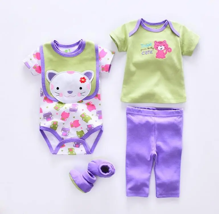 Produsen 5 Buah Baju Monyet Bayi Set Hadiah Pakaian Bayi Grosir Set Pakaian Bayi Kualitas Tinggi