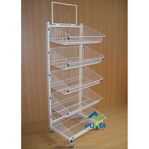 Heavy Duty Bán Lẻ Phần Cứng Cửa Hàng Thép Giá Sắt Thép Lưu Trữ Giỏ Hiển Thị Đứng - Product Image 5