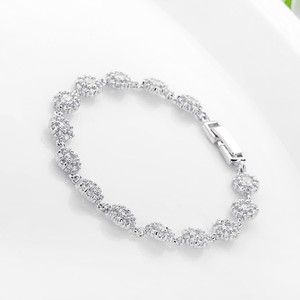 Teemi Marca Moda mayorista mismo estilo Diseño compromiso de la boda del regalo de cumpleaños 3 Prong Classic Clear CZ Pulsera d - Product Image 2