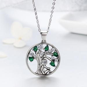 <span class=keywords><strong>Collana</strong></span> in Argento Sterling S925 con <span class=keywords><strong>Albero</strong></span> <span class=keywords><strong>della</strong></span> <span class=keywords><strong>Vita</strong></span> e Diamanti - Product Image 2