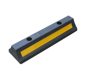 Hạt thủy tinh màu vàng băng 500mm chiều dài chất lượng cao Xe khối bãi đậu xe cao su + nhựa bánh xe dừng lại cho nhà để xe - Product Image 2