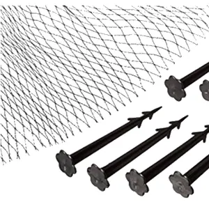 Stagno Foglia Skimmer Netto Stagno Paesaggio Acquatico di Protezione Nero di Compensazione Patistic PE Stagno di Pesce Netto Copertura con Il Posizionamento Stakes ogni set