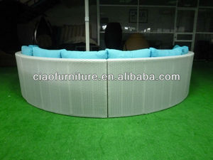 Canapé-<span class=keywords><strong>lit</strong></span> de jardin en rotin tressé d'extérieur du Maroc - Product Image 6