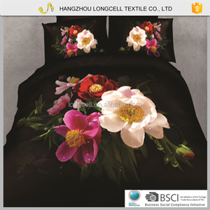 Parfait <span class=keywords><strong>drap</strong></span> plat housse de couette <span class=keywords><strong>en</strong></span> soie coton reine ensemble de literie - Product Image 3