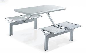 Hot Sale Restaurant Table Chairs <strong>Bench</strong> <strong>Seats</strong> <strong>Dining</strong> Table and Chair Sets Stainless Steel Restaurant Furniture School <strong>Dining</strong> Room - Product Image 6