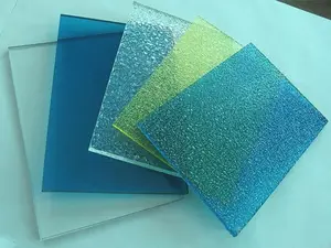 Polycarbonate Embossed Sheet Hangmei Diamonds Embossed Crystal Polycarbonate Plastic Sheet Markrolon Multi Color Choice Ground Clouded Frosted Glass