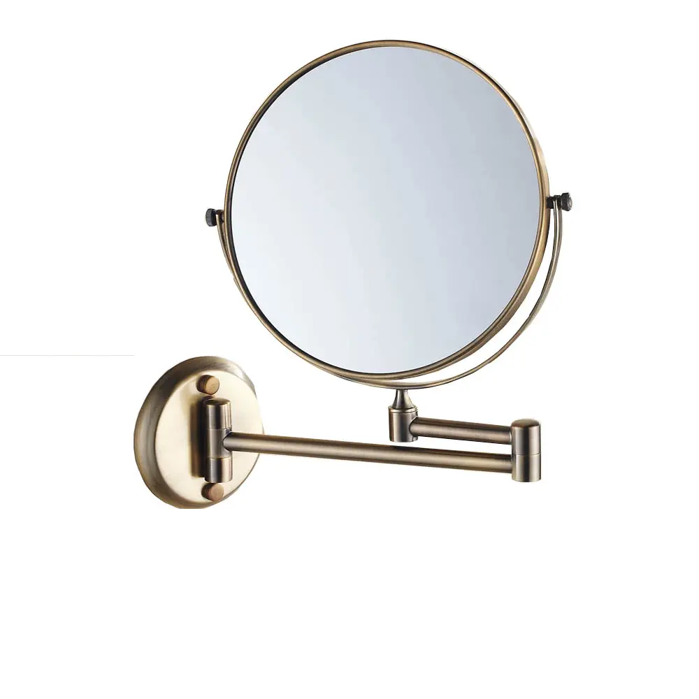 Поворотное двухстороннее выдвижное круглое зеркало для бритья настенное крепление для ванной косметическое зеркало 3X увеличительное зеркало для ванной комнаты