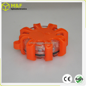 Balise de signalisation routière LED à piles, 9 modes clignotants, avertisseur de circulation LED d'urgence, 8 LED, autonomie de 16 heures - Product Image 3