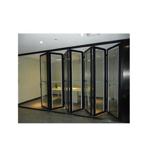 Verre <span class=keywords><strong>de</strong></span> <span class=keywords><strong>toilette</strong></span> Standard coulissant Bi pliant accordéon cadre <span class=keywords><strong>de</strong></span> <span class=keywords><strong>porte</strong></span> portes extérieur <span class=keywords><strong>de</strong></span> <span class=keywords><strong>porte</strong></span> en métal certifié as 2047 européen moderne - Product Image 2