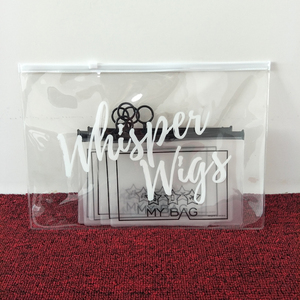 Bolsa de Bikini transparente PVC Slide Zip Lock bolsa personalizada PVC esmerilado cremallera bolsa, plástico impermeable paquete Serigrafía a prueba de humedad - Product Image 4
