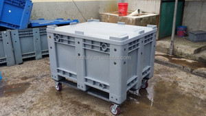 5 पहियों के साथ उद्योग रोलिंग प्लास्टिक फूस कंटेनर ट्राली - Product Image 6