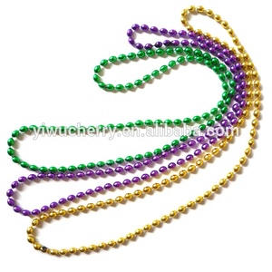 Decorazioni per feste con perline da festa forniture per feste da 6*8mm ovali Mardi Gras con collana di perline forniture per feste - Product Image 1