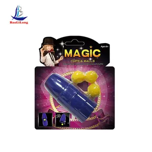 Nieuwigheid geschenken goocheltrucs illusie speelgoed plastic magic cups set trucs cups en ballen kids magic set