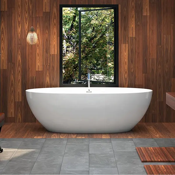 Aifol 2022 new design bathroom freestanding acrylic plastic 69 inch indoor cleaning bath tub bathtubs for adult