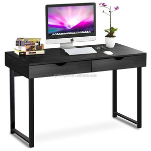 Escritorio para Computadora Dingxin, Moderno y Elegante, Mesa de Estudio para Oficina <span class=keywords><strong>en</strong></span> Casa de 47 Pulgadas, Estación de Trabajo con 2 Cajones, Negro - Product Image 1