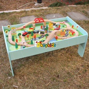 Los cabritos de madera educativos al por mayor del juguete diy entrenan a la tabla para la diversión W04C071 - Product Image 1