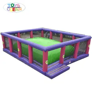 Inflatable thách thức gối nhảy mat nảy giường với tường cho diễn viên đóng thế túi