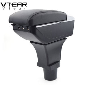Vtear <span class=keywords><strong>Accoudoir</strong></span> avant en ABS et cuir PU avec chargeur USB, porte-gobelet et boîte de rangement centrale, accessoires intérieurs de voiture pour Mini Cooper 2006-2015 - Product Image 4