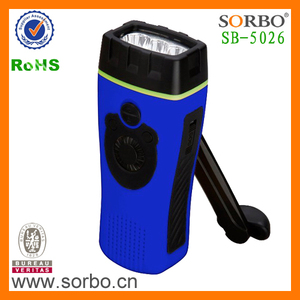 Dynamo Hand Crank Khẩn Cấp Đèn Pin <span class=keywords><strong>Radio</strong></span> Với Sạc Điện Thoại Di Động - Product Image 6