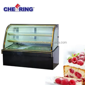 Fabricante de Guangzhou, equipo de refrigeración, escaparate de vidrio, expositor comercial de mármol natural para Tartas, nevera para tiendas de repostería