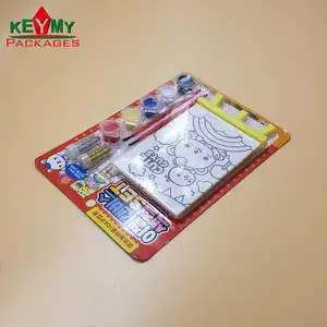 customize heat seal blister card packaging, PET / PVC blister stationery packaging, cheap packaging solution