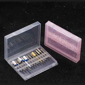 Transparent 14 supports <span class=keywords><strong>vide</strong></span> Portable stockage ongles forets organisateur boîtier boîte ongles perceuse approvisionnement boîte de rangement - Product Image 6